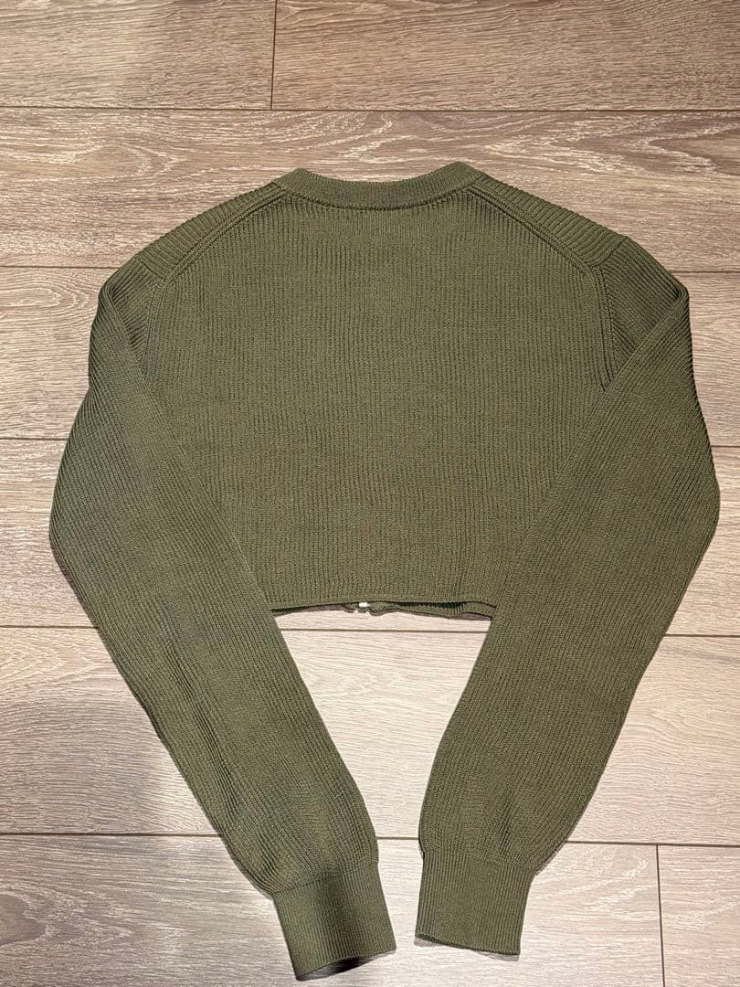 AURALEE / FLAT YARN RIB KNIT ジップカーディガン