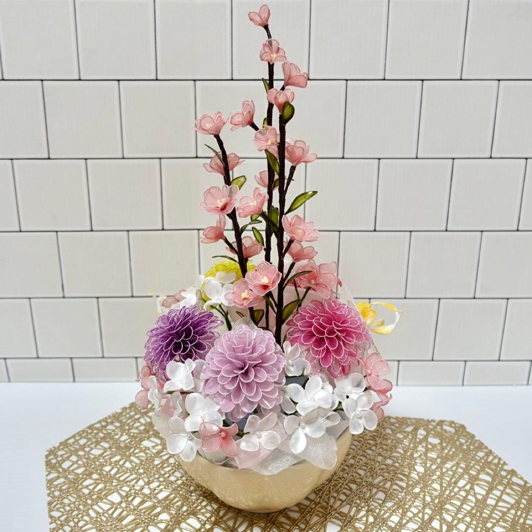 アメリカンフラワー（桜、胡蝶蘭）ディップフラワー