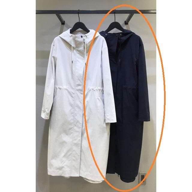 theory luxe 軽量 ナイロン コート LUCCA LORENA 紺