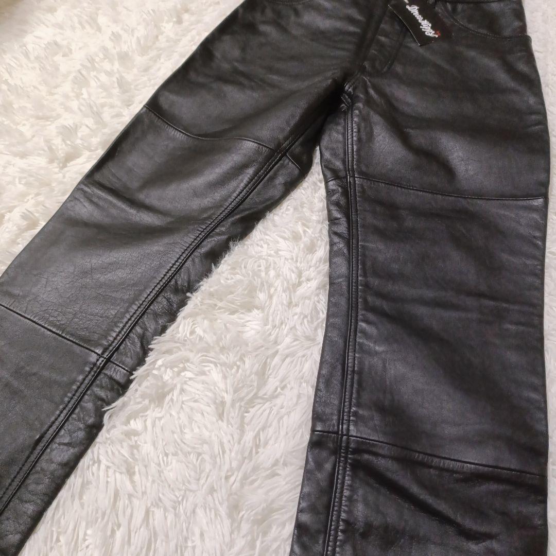 新品タグ付 Dress Hippy 牛革 レザーパンツ 黒 S