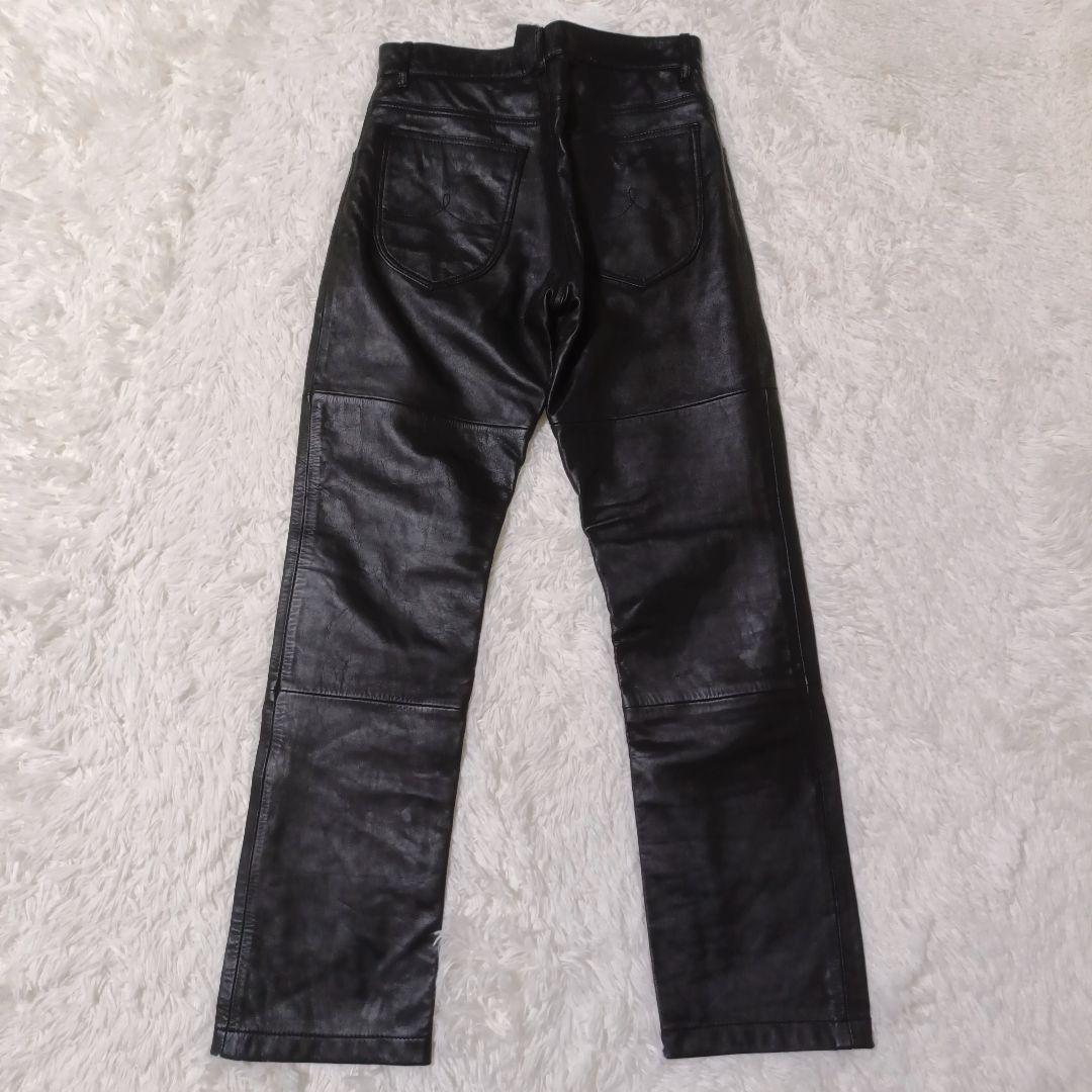 新品タグ付 Dress Hippy 牛革 レザーパンツ 黒 S
