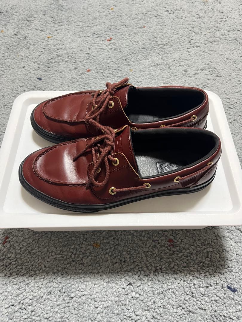 VANS ヴァンズ バンズ 2アイレット BROWN/BLACK リアルレザー