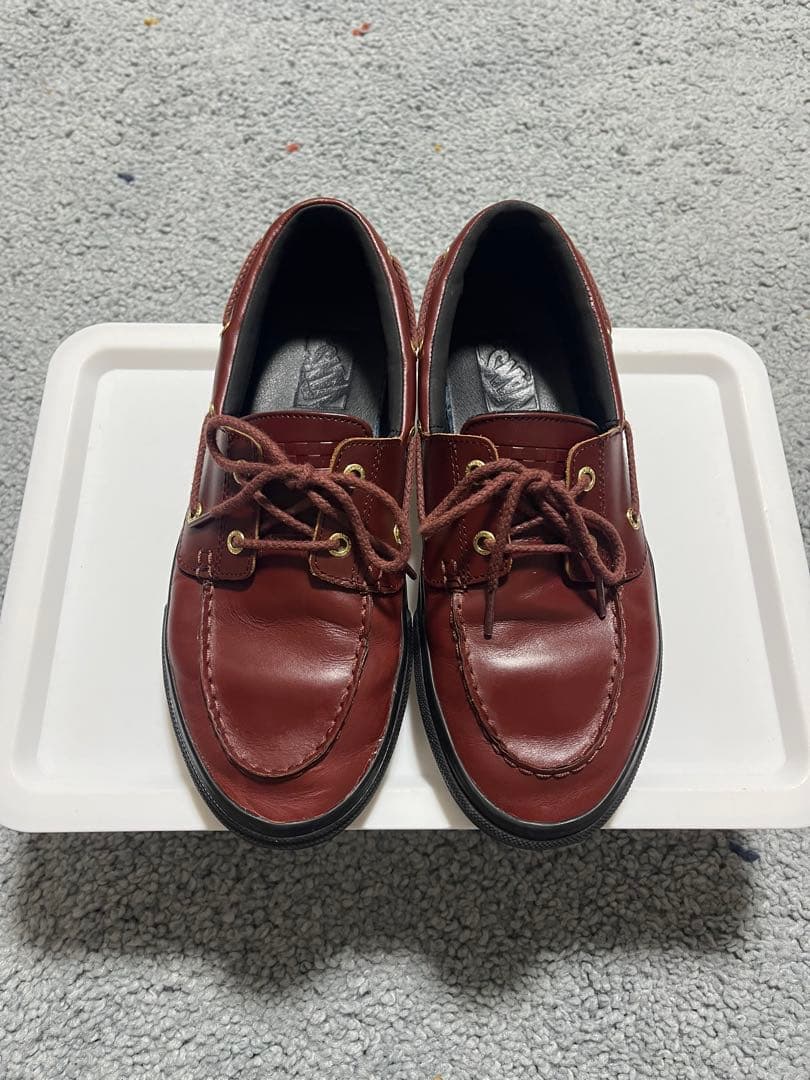 VANS ヴァンズ バンズ 2アイレット BROWN/BLACK リアルレザー