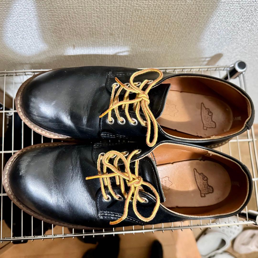 レッドウィング 8002 オックスフォード 黒 ブラッククローム redwing