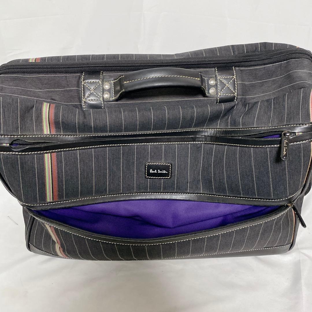 PaulSmithポールスミス　2WAYボストンバッグ　マルチストライプ　レザー