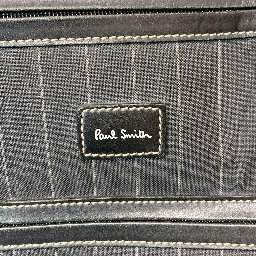 PaulSmithポールスミス　2WAYボストンバッグ　マルチストライプ　レザー