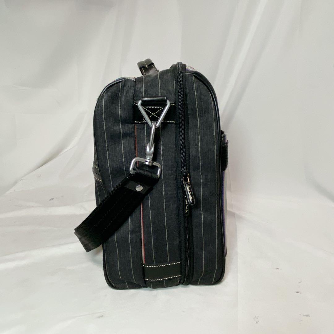 PaulSmithポールスミス　2WAYボストンバッグ　マルチストライプ　レザー