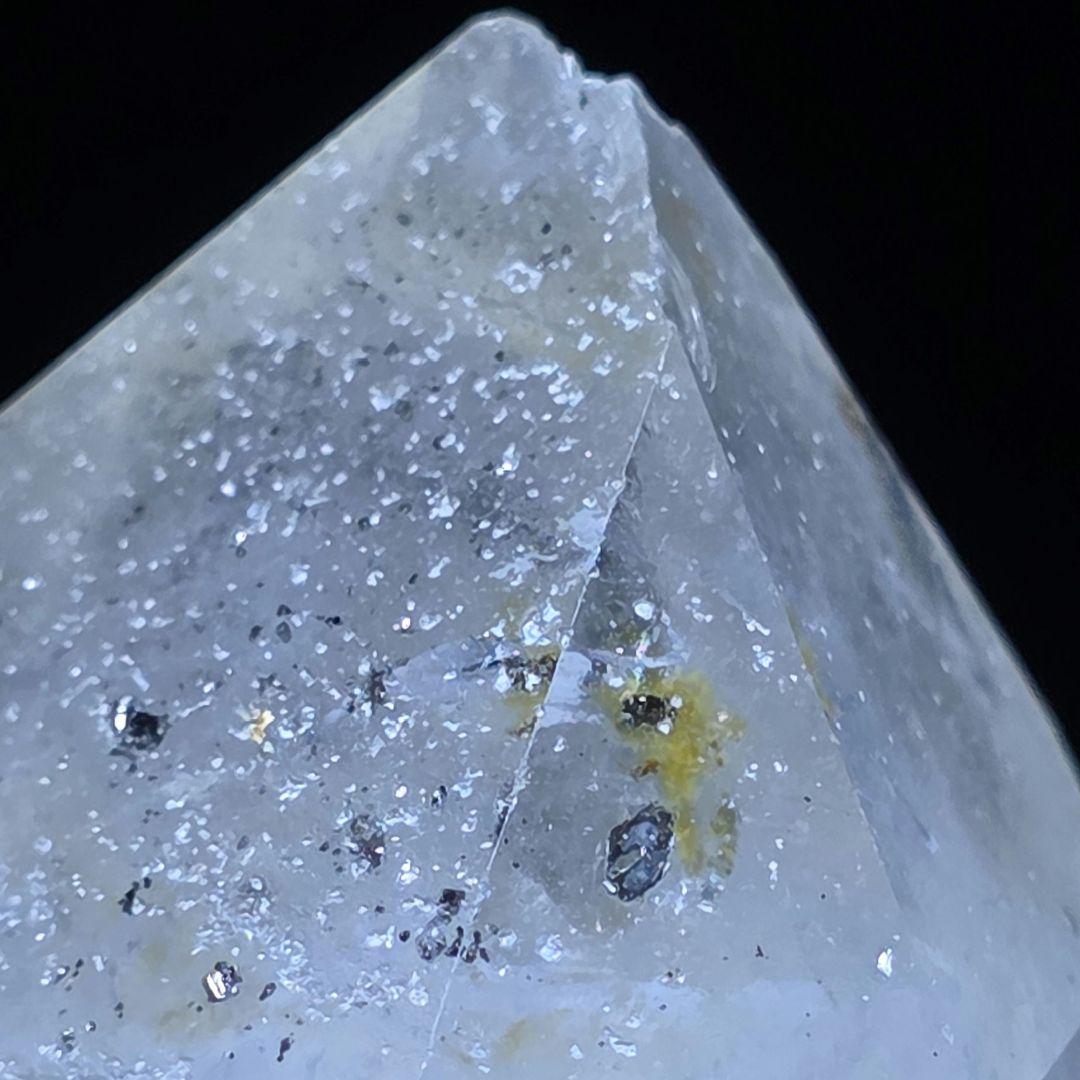 【国産鉱物標本】黄鉄鉱in水晶/Pyrite in Quartz ※長野県