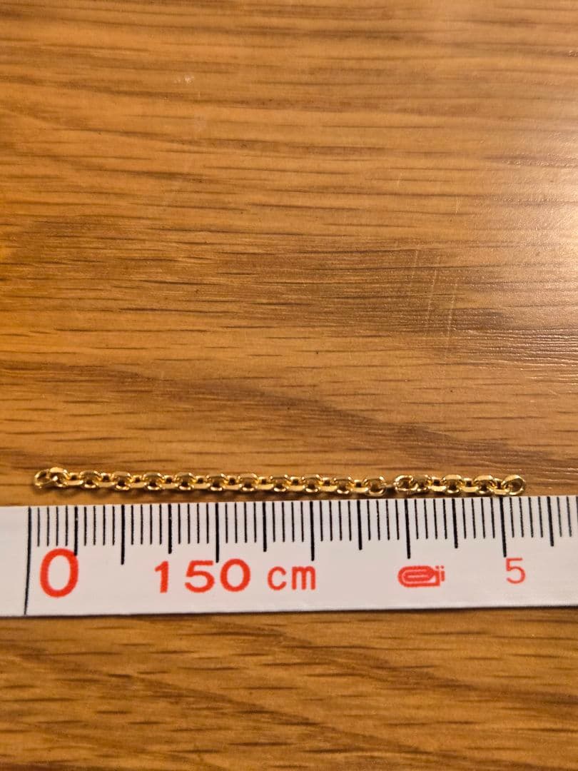 K18 小豆チェーン 46.5㎝ 約7.8g 幅2.2㎜
