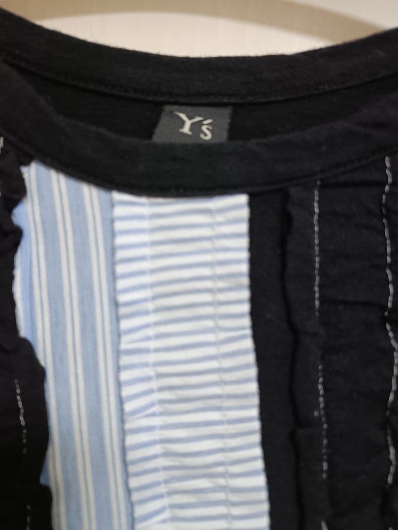 Y's ワイズ フリル切替 ストライプ カットソー Tシャツ ヨウジヤマモト2