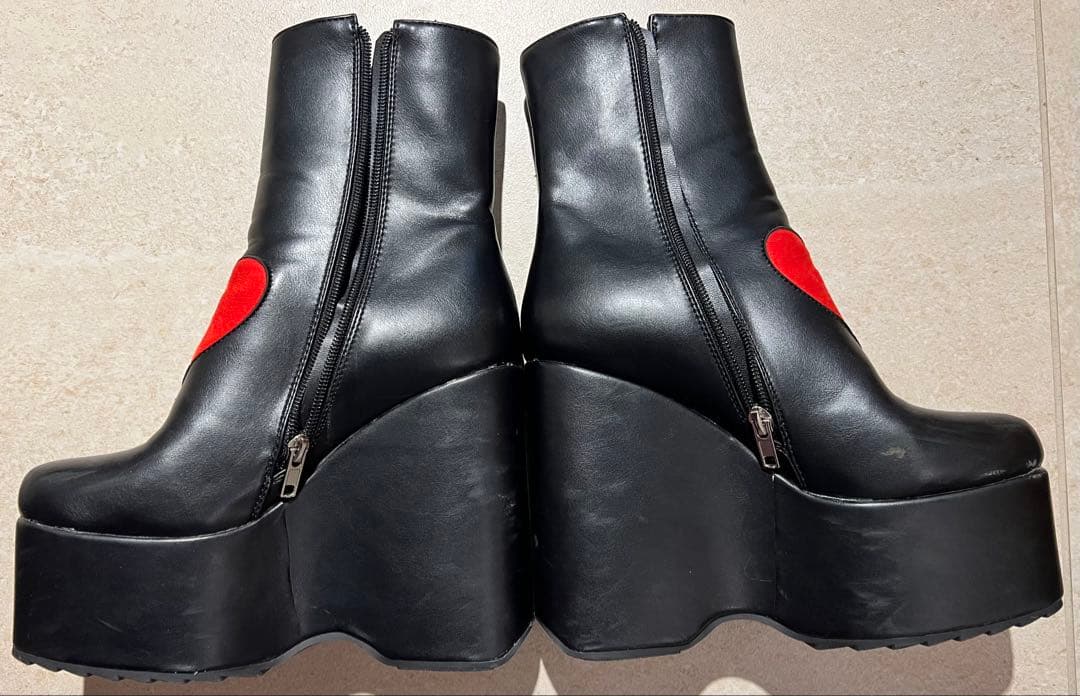 LAMODA ハートモチーフ プラットフォームブーツ ブーツ 24cm