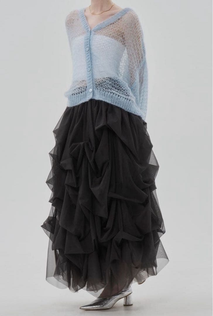 新品未使用　thetoe Iris Tulle Skirt グレー