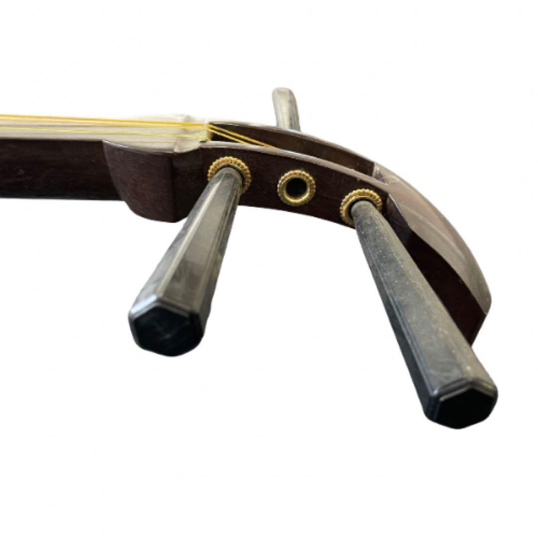 【皮良好】三味線 細棹 紫檀系 約94.5cm ケースなし 和楽器／現状品