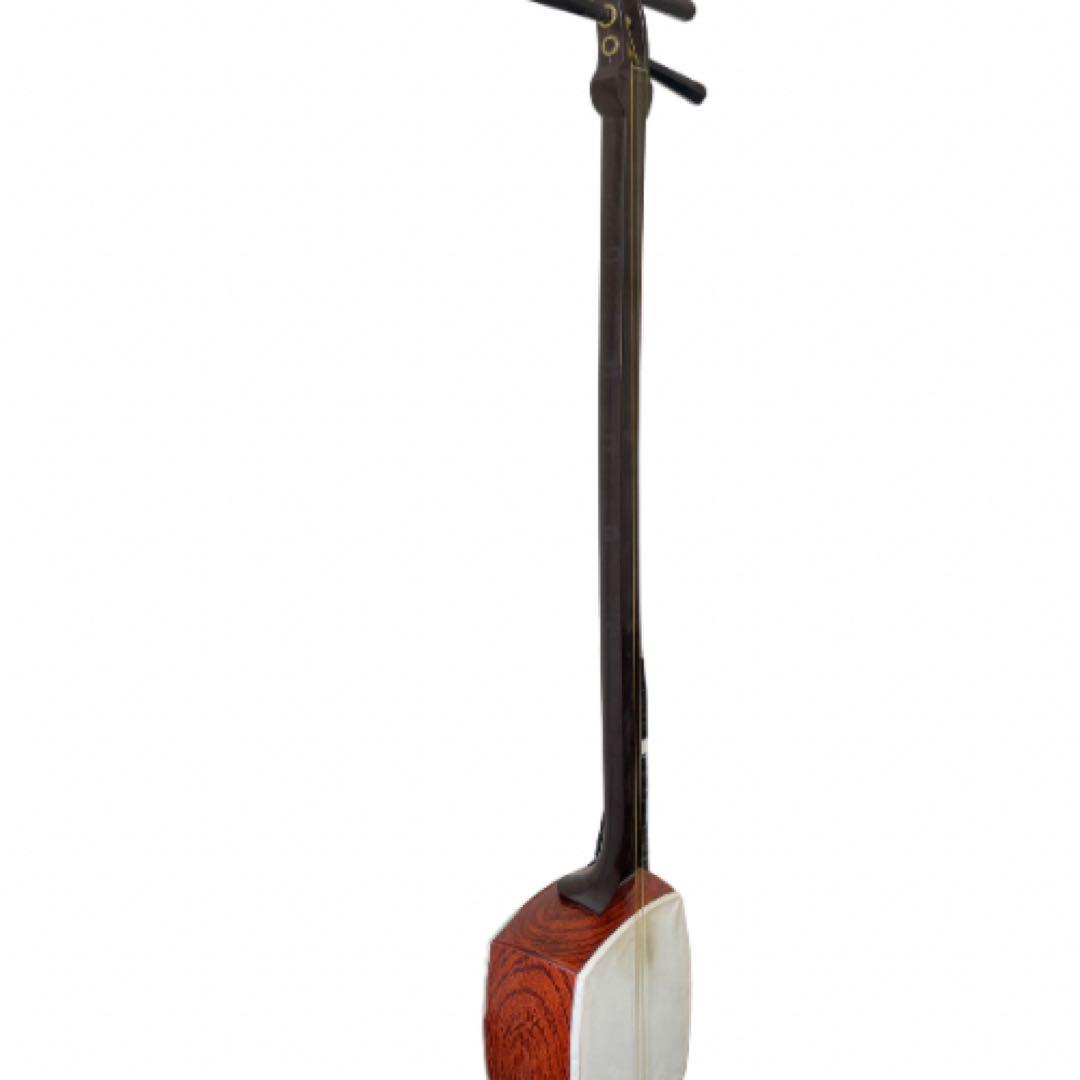 【皮良好】三味線 細棹 紫檀系 約94.5cm ケースなし 和楽器／現状品