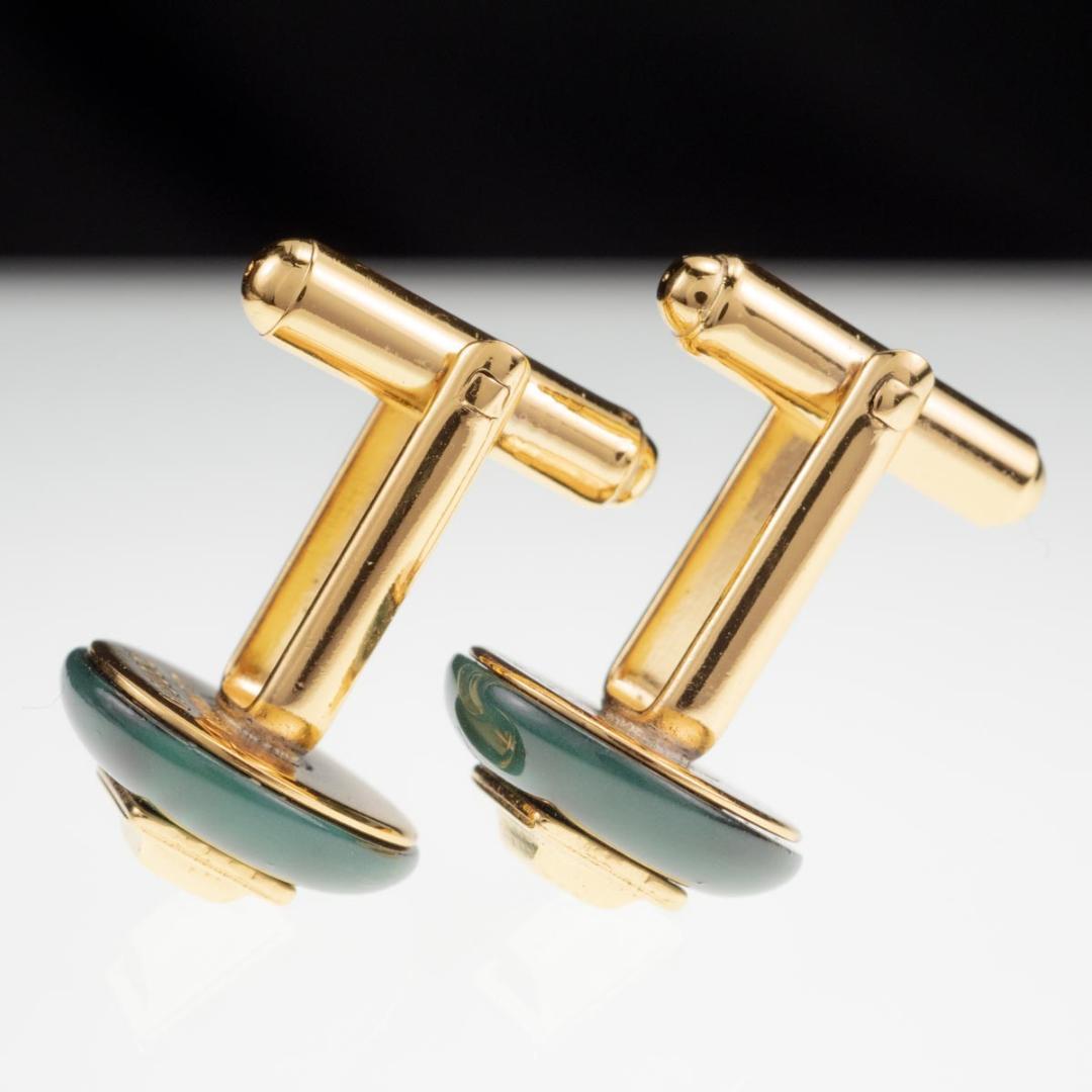 GUCCI オールドグッチ グリーンマーブル カフリンクス ビンテージ