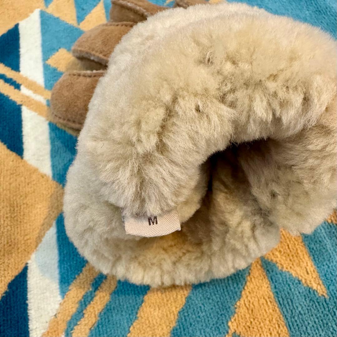 【極暖】UGG アグ ムートン手袋 メンズ レザーグローブ Mサイズ