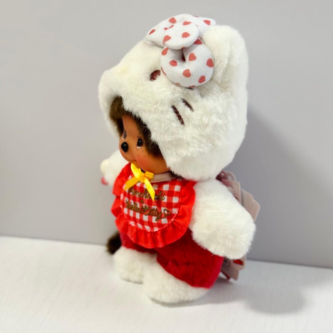モンチッチ Sサイズ ハローキティ コラボ ぬいぐるみ ギンガムチェック 新品