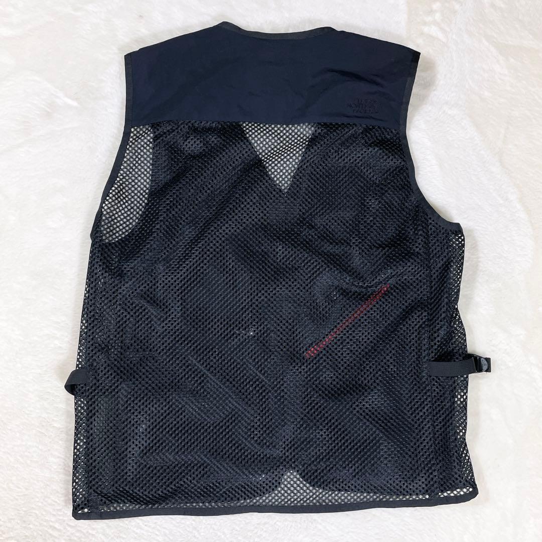 ノースフェイス フィッシングベスト XL ブラック 多機能 メッシュ 釣り