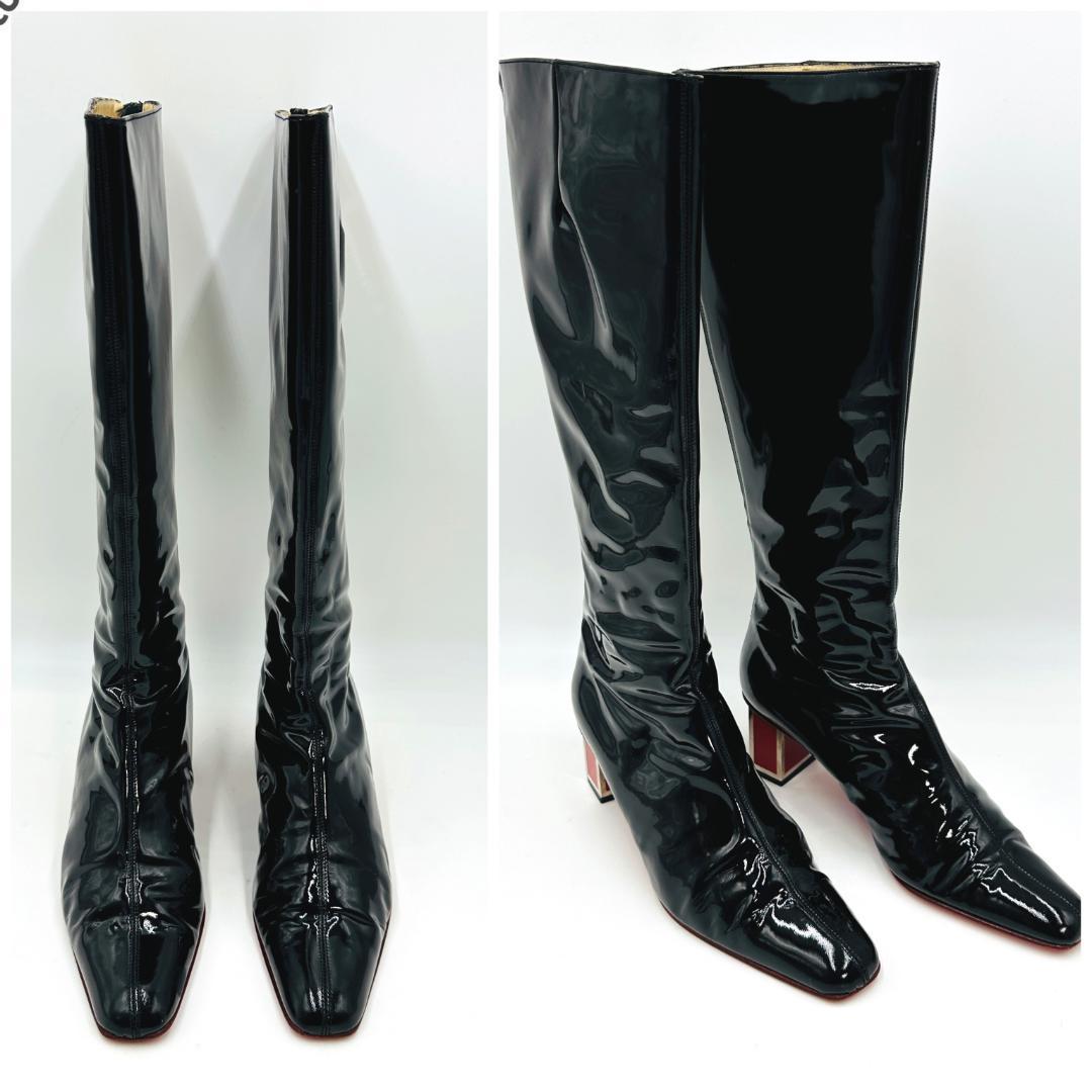 VALENTINO GARAVANI　エナメル　ロングブーツ　サイズ37 ⑤