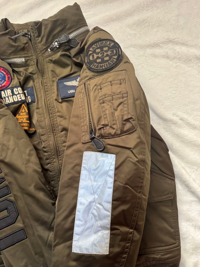 希少 美品AVIREX TOPGUN カーキ メンズMsize