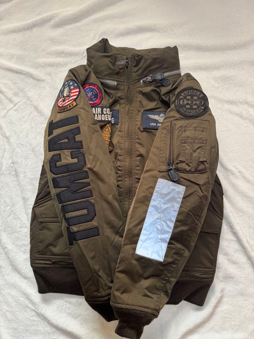希少 美品AVIREX TOPGUN カーキ メンズMsize