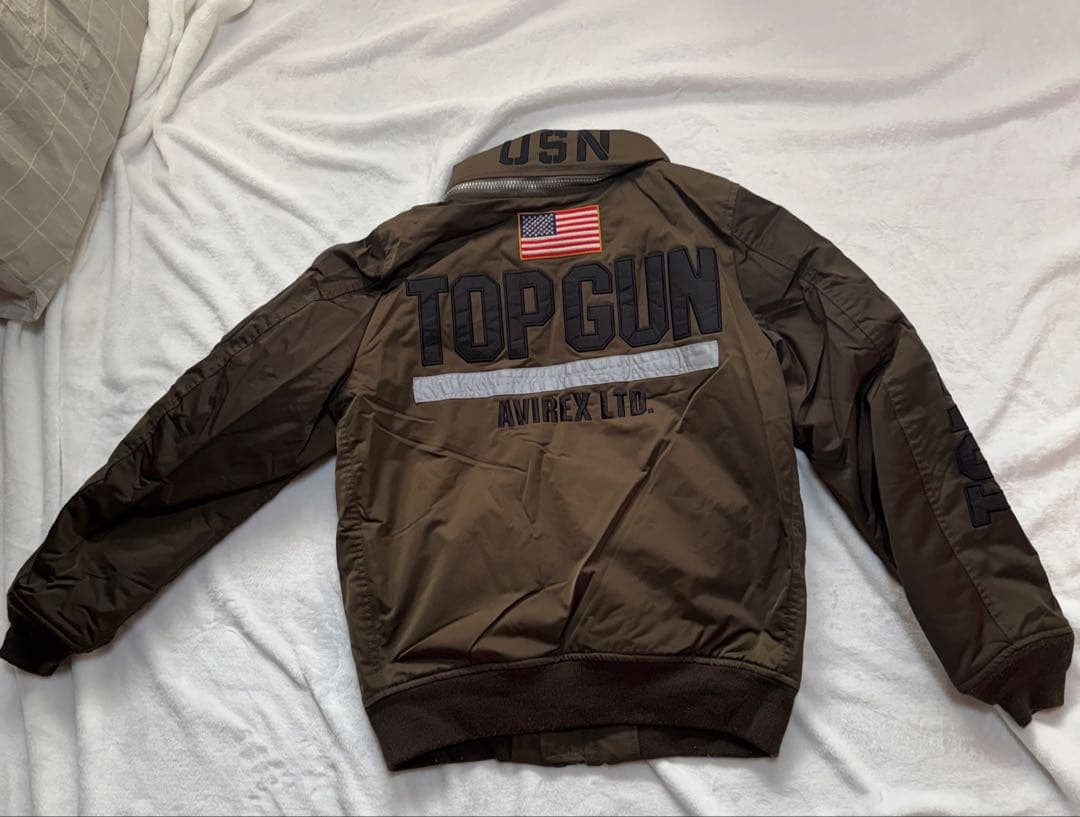 希少 美品AVIREX TOPGUN カーキ メンズMsize