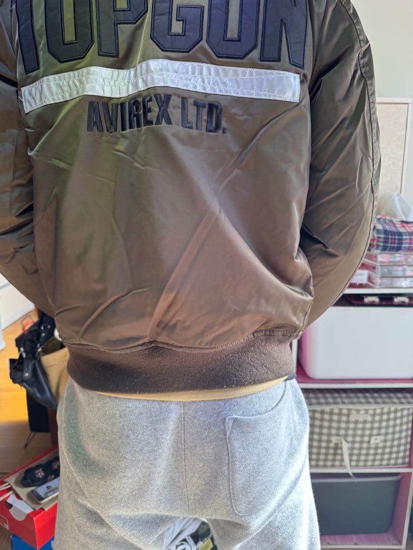 希少 美品AVIREX TOPGUN カーキ メンズMsize