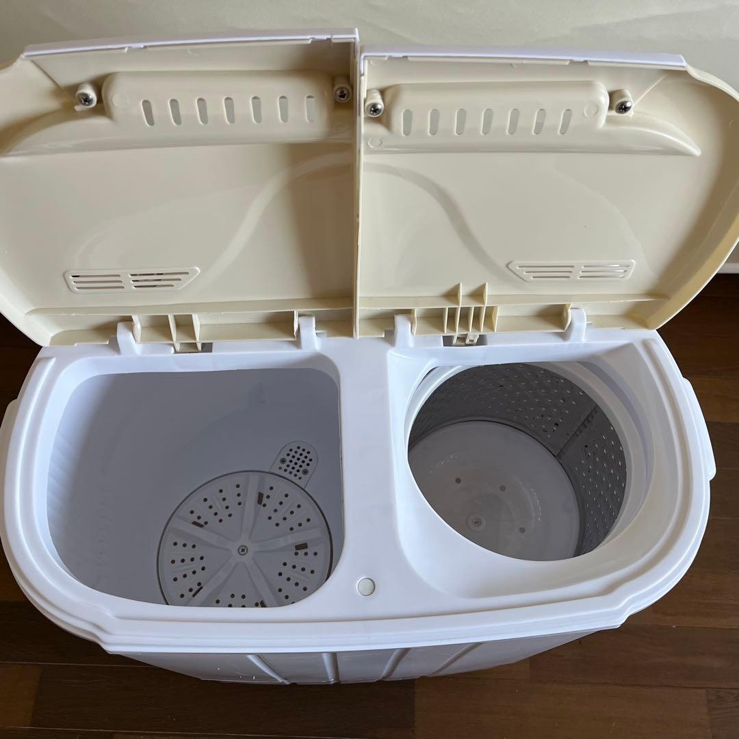 WEIMALL 二槽式小型洗濯機 NAW002 ベージュ×ホワイト 2023年製