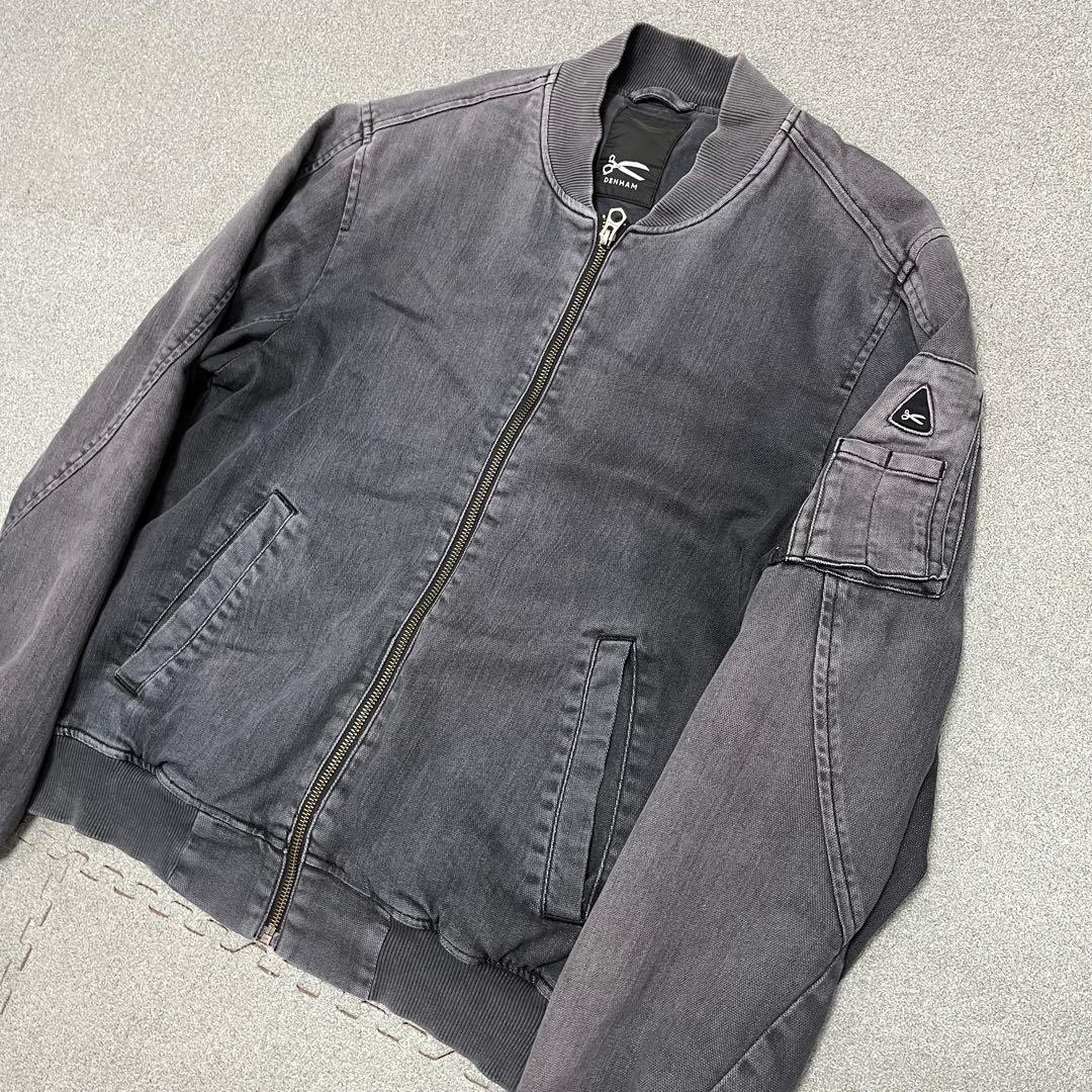 ジャケット・アウター 900 DENHAM APEX BOMBER Washed Black Sz S