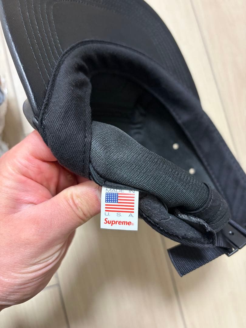 Supreme レザー キャップ MADE IN USA