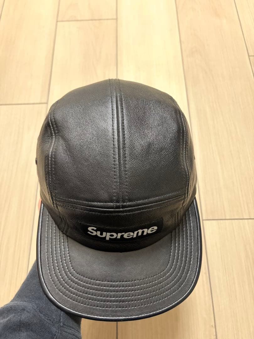 Supreme レザー キャップ MADE IN USA