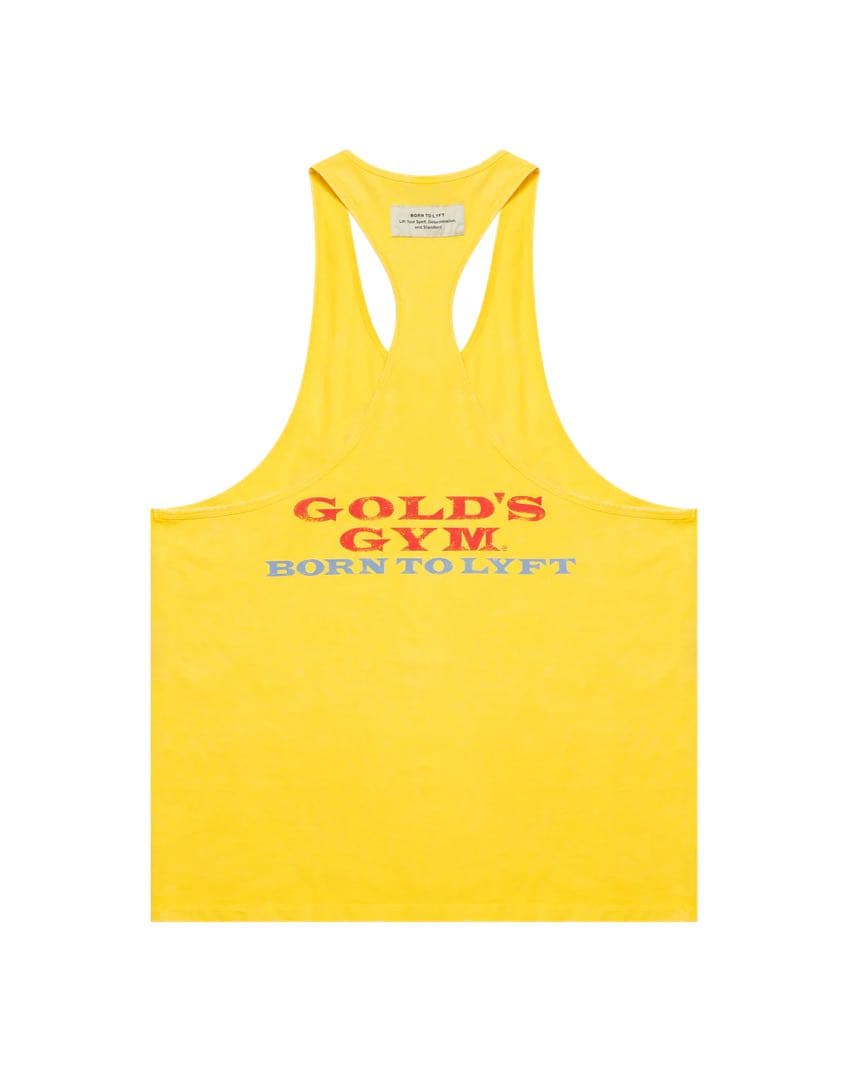 【完売品】LÝFT × GOLD'S GYM タンクトップ　イエロー　L