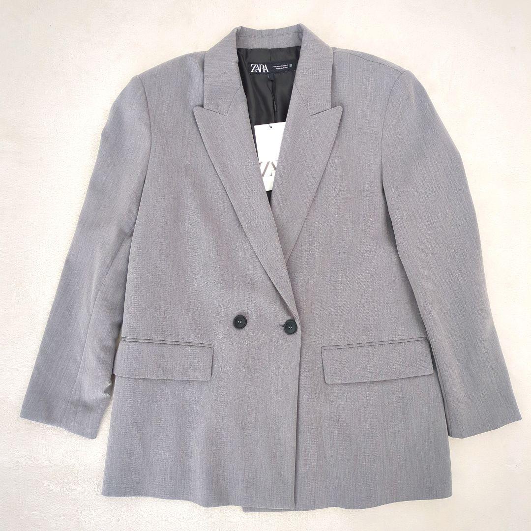 新品未使用 ZARA ダブルブレスト仕様 オーバーサイズブレザー Mサイズ