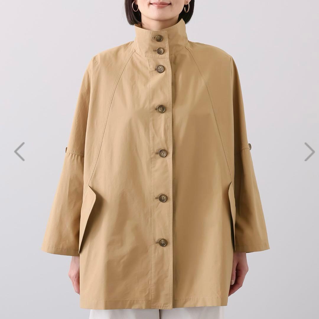 現行モデル 美品 ヤッコマリカルド 9分丈 スプリングコート 軽量スタンドカラー