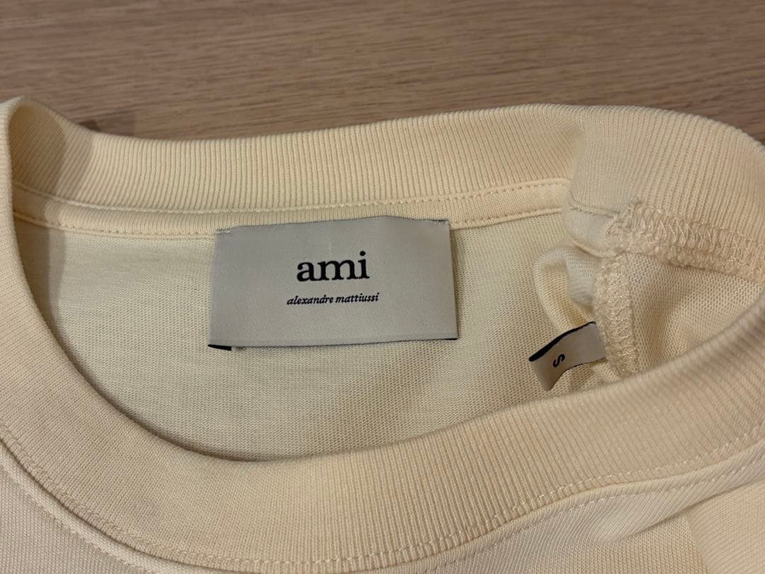 Ami Paris アミパリス 半袖 Tシャツ ベージュ S ハートロゴ 新品