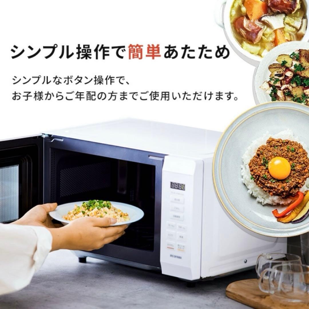 【美品】IRIS OHYAMA フラットタイプ 50/60Hz 電子レンジ