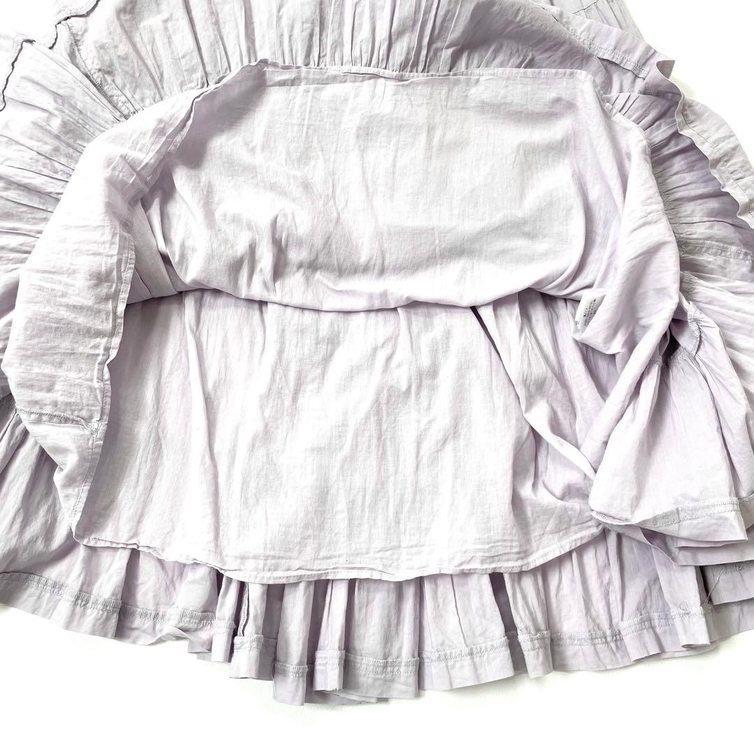 4620【人気色】マリハ　草原の虹のスカート　コットンロングスカート ティアード