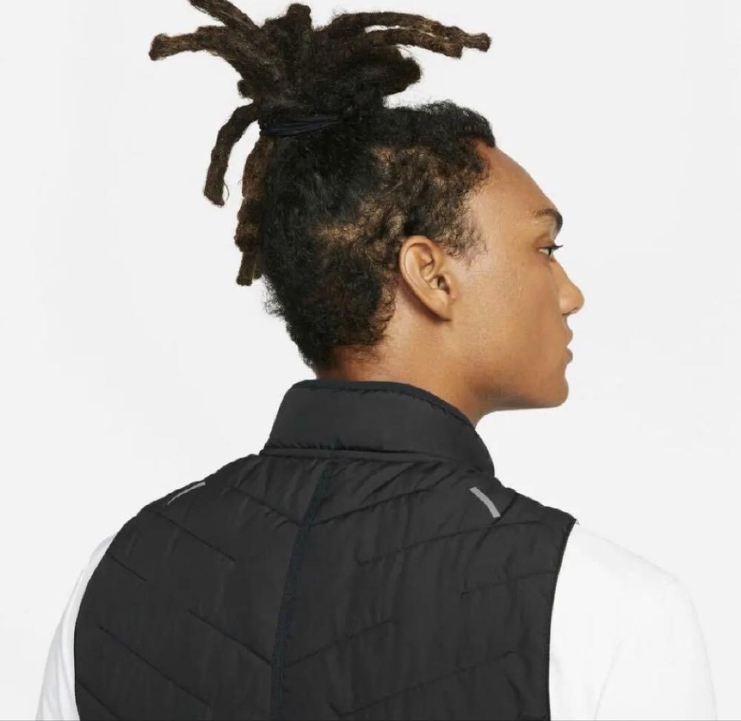 2XL ☆新品　ナイキ　ランニングベスト　メンズ　ブラック　Therma-FIT
