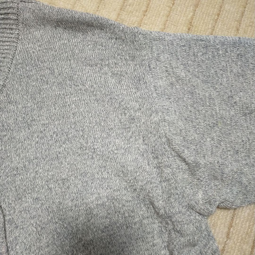 かぐれ　 ドライコットンVネックカーディガン 　グレー