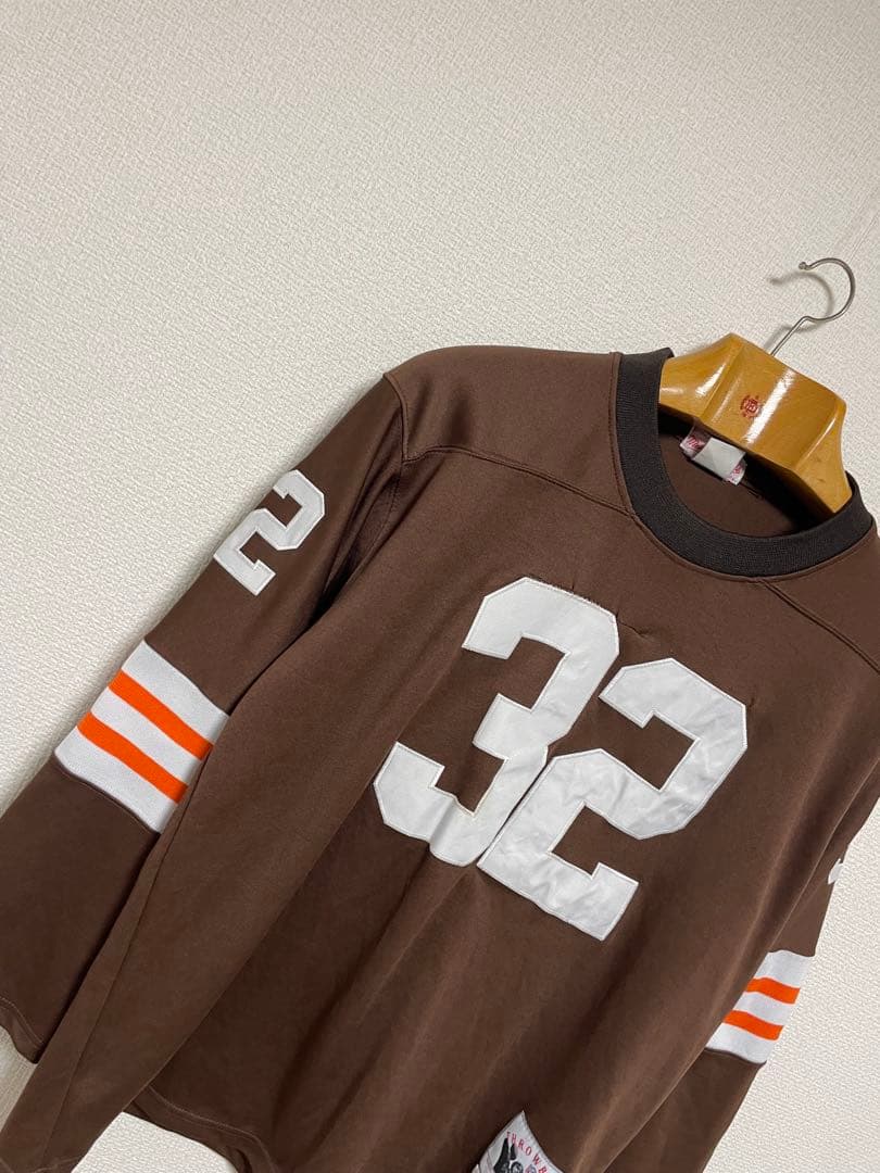 Mitchell & Ness フットボールシャツ アメフト 長袖Tシャツ