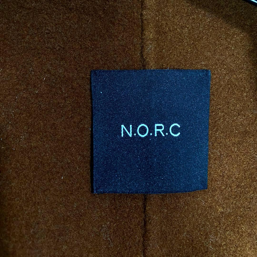 完売♡NORC ウールメルトン ノーカラーリバーコート ダブルフェイス マキシ丈
