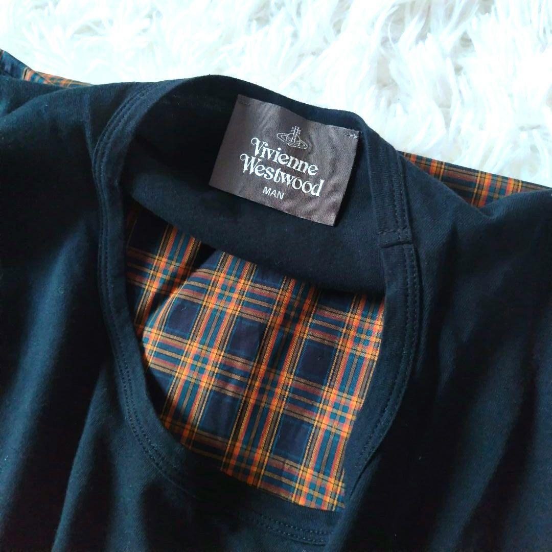 【極美品】Vivienne WestwoodMAN チェックビッグTシャツ 変形