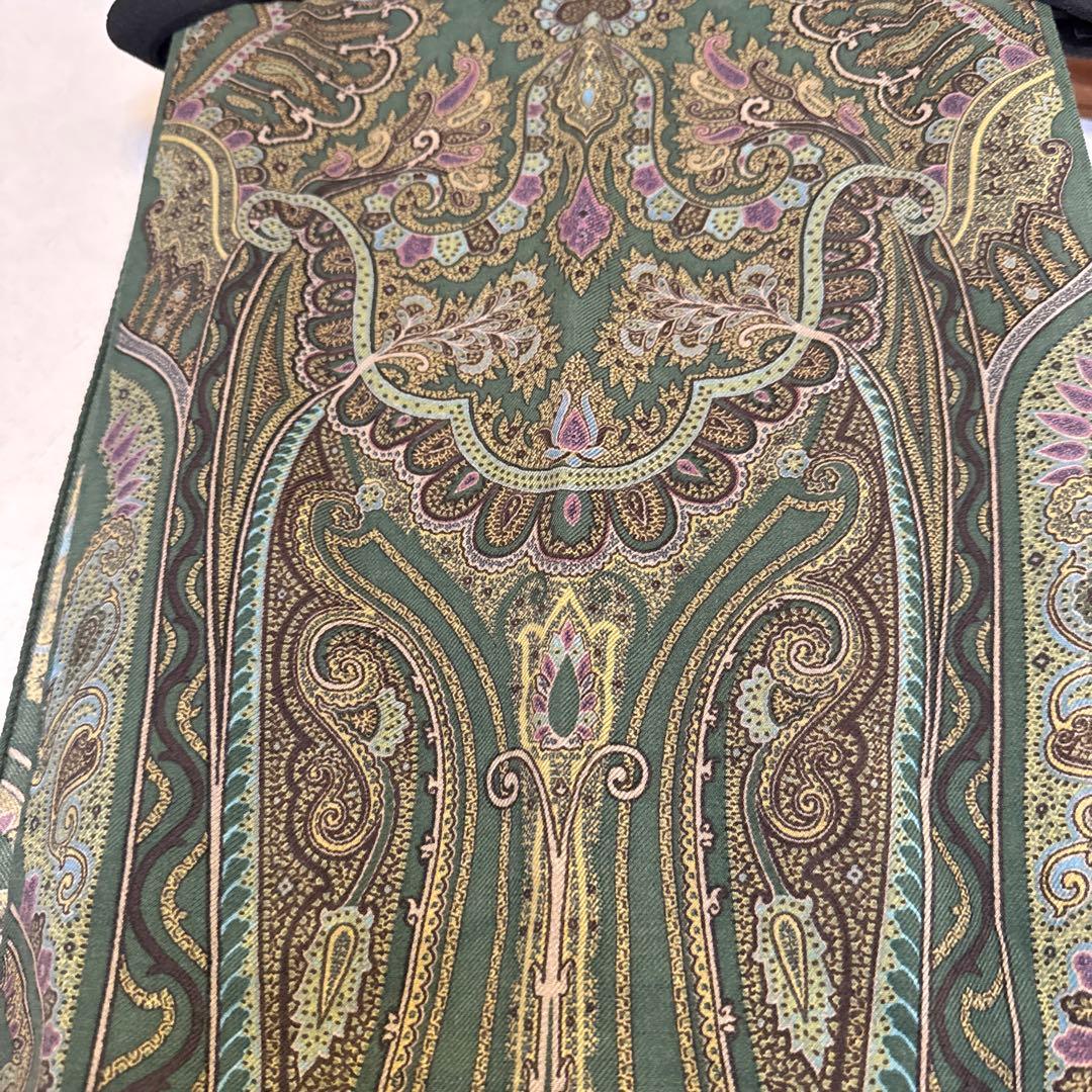 【新品未使用】【ETRO 】ストール　グリーン系