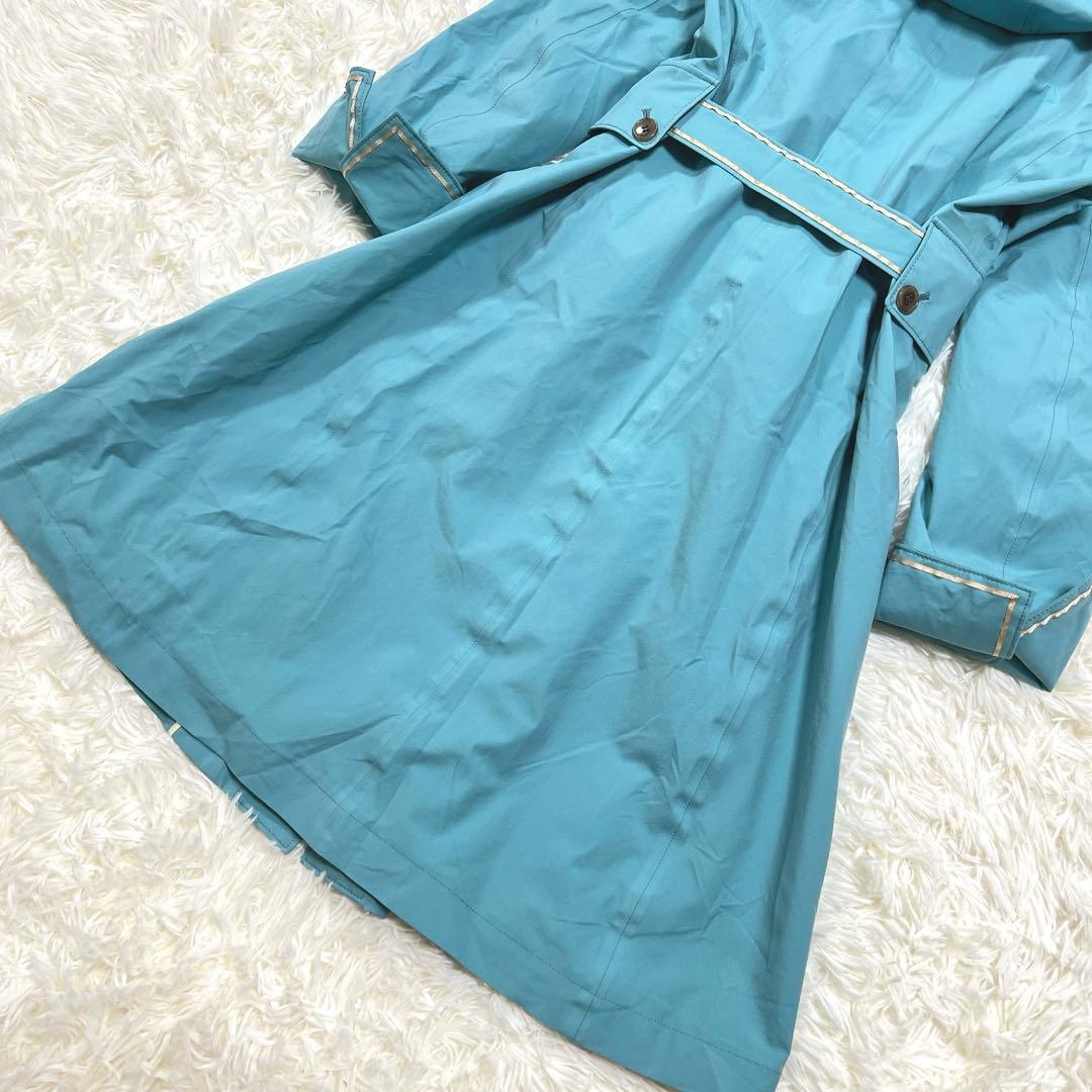 美品✨アマカ♡トレンチコート ゴアテックス ベルト　裏地ストライプ　38