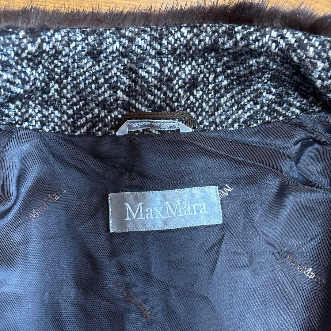 MaxMara ツイードロングコート J 42
