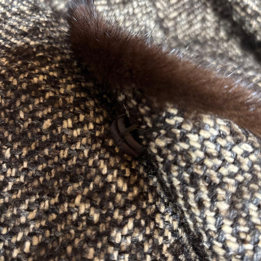 MaxMara ツイードロングコート J 42