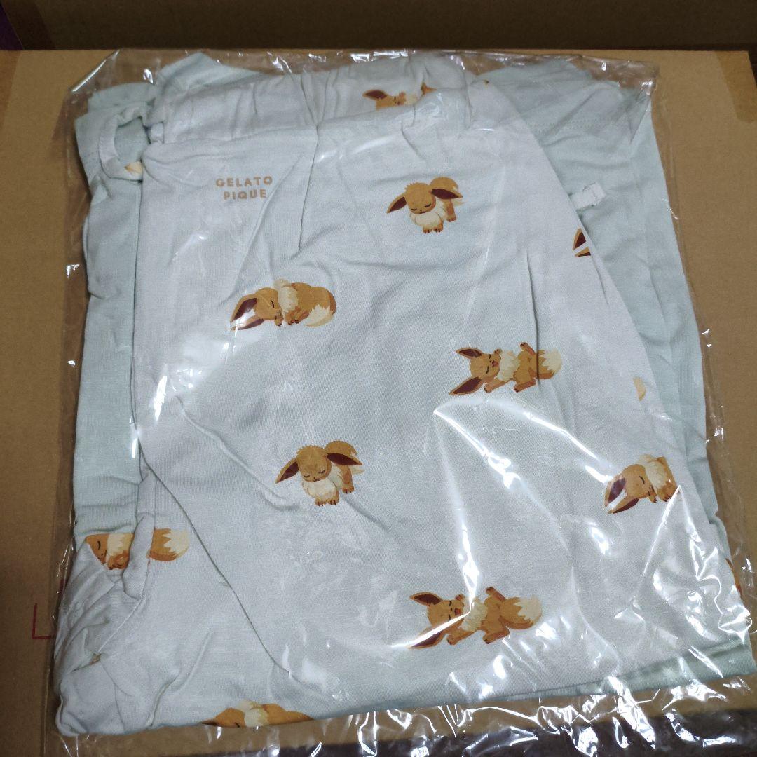 ジェラピケ接触冷感Tシャツ＆ショートパンツ＆タオル イーブイ ミント