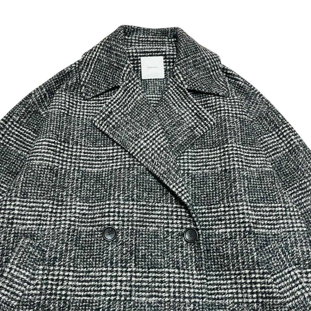 美品 24AW Spick & Span Wスライバーチェックハーフコート　38