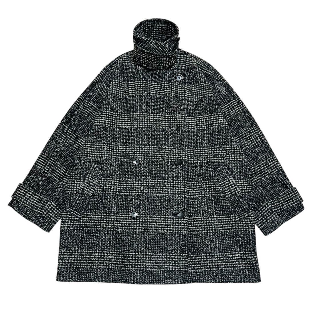美品 24AW Spick & Span Wスライバーチェックハーフコート　38