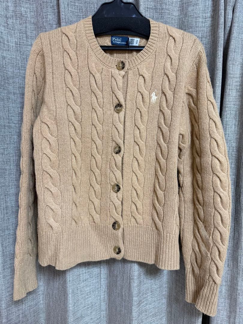 【新品】ケーブルニットウールカシミヤ カーディガン